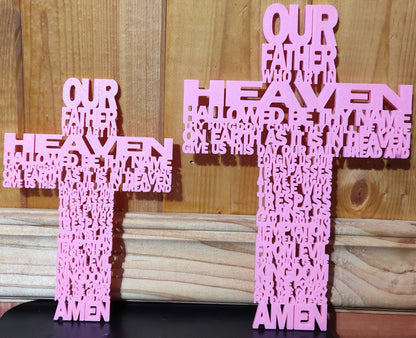 The Lord's Prayer Cross with Optional Frame