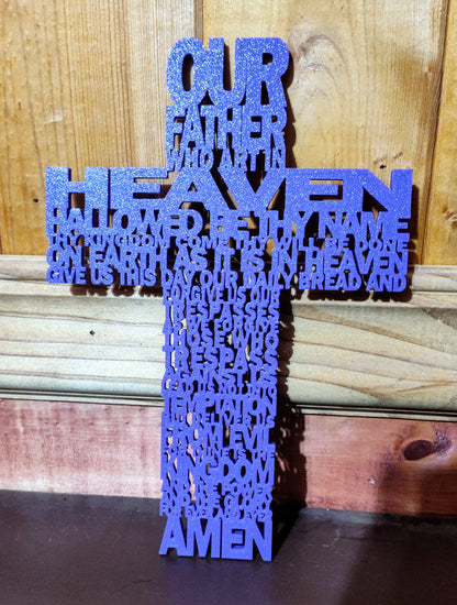 The Lord's Prayer Cross with Optional Frame