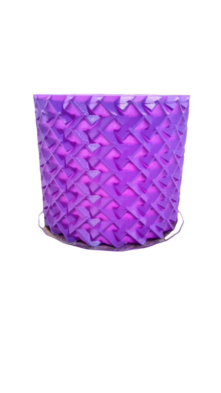 Outside view of the storage pot. Color: Light Purple (Super PLA+).