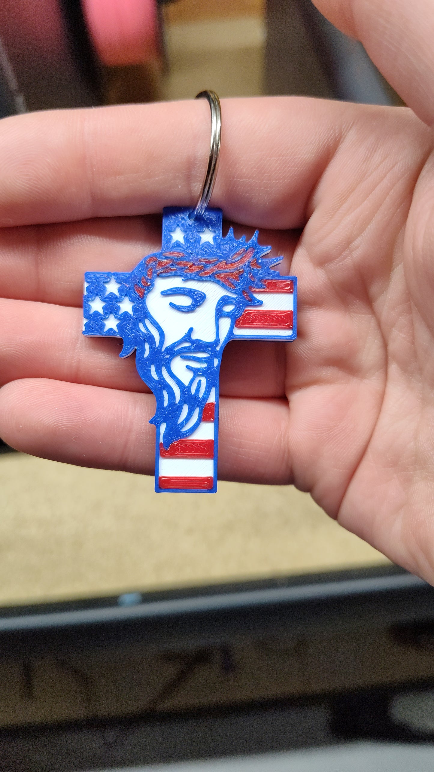 Jesus Cross Keychain